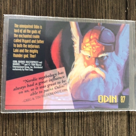 ’94 Marvel Masterpieces trading card: Odin #87 - Picture 2 of 2